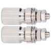 2PCS Binding Post Silver Alloy Contact No Insulation Power Grounding Terminal Post 50025