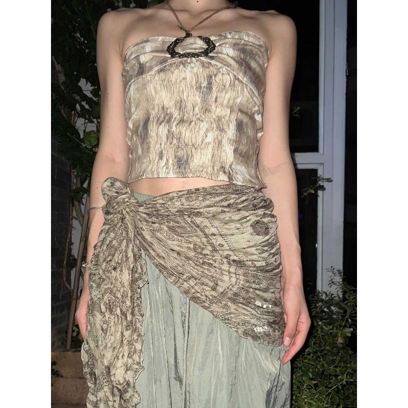 Jazz dance fart curtain hip scarf exotic ethnic style shawl scarf multifunctional belt accessories vintage niche waist chain