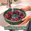 Mytí ovoce a zeleniny Miska Berry Swirl s drenážními otvory, 3D tištěný Vortex Ovocný Kuchyňský Sítko do dřezu Mytí, Samooplachovací pro pracovní desku Manuální