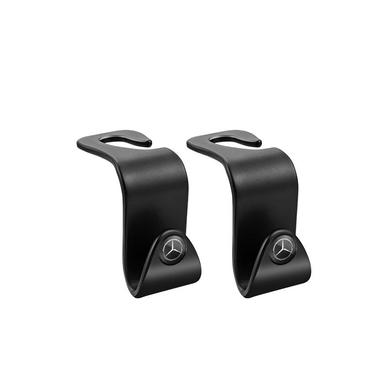 ZQE1 2Pcs Car Interior Portable Seat Back Hooks For Mercedes Benz AMG Smart W205 C300 W203 W206 W108 W124 W126 W140 W168 W169 W176 W1