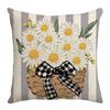 Spring Combination Pillow, Simple Letter Print, Sofa Pillow, Bedside Cushion, Linen Pillow
