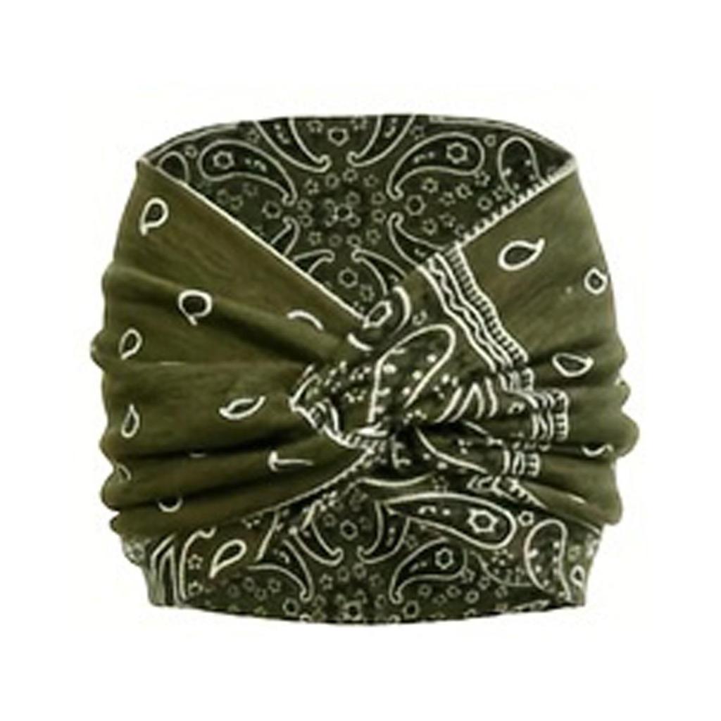 Bohemian Cashew Print Wide Headband for Women: Sport, Running, Face Washing, Makeup, Hair Tie