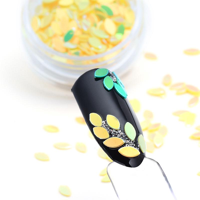 Nail Art Dekorasyon Holografik Bukalemun Tırnak Payetler At Gözü Şekilli Göz Kamaştırıcı Madeni Pul Pul