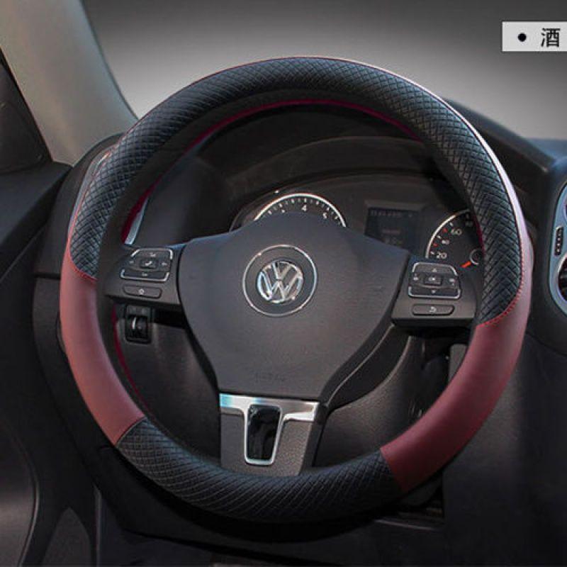 Kožený potah volantu do auta Pro Volkswagen Suiteng Langyi Maiteng Tiguan L Golf 7 Weiling Polo Santana Čtyři roční období