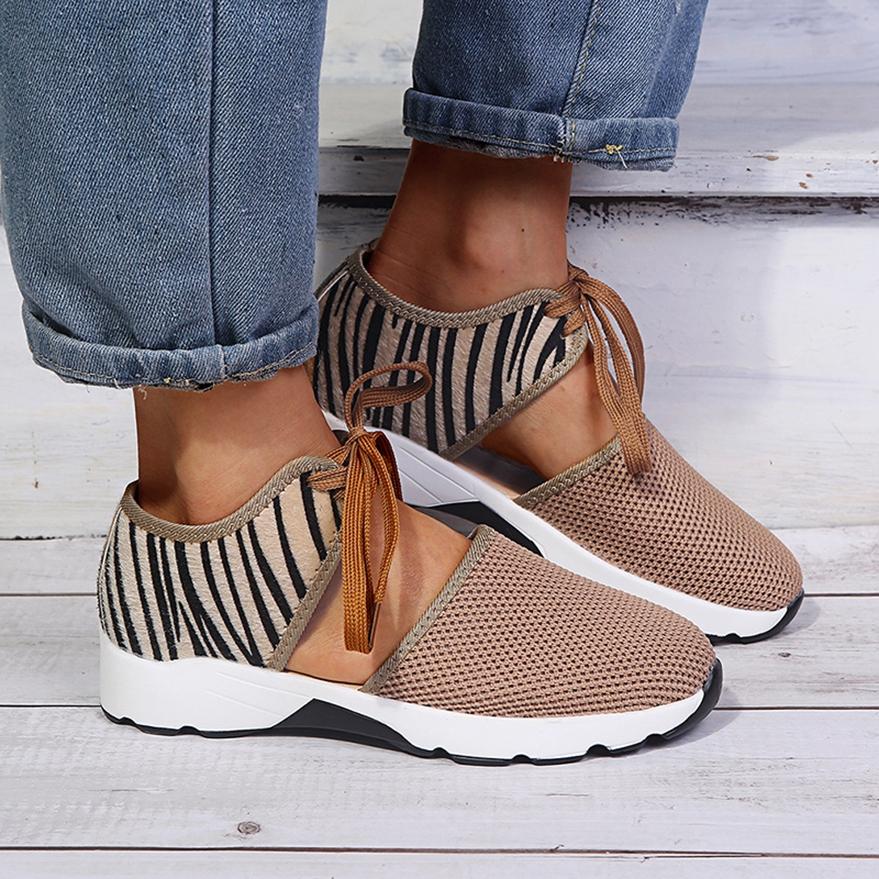 Summer Women Vogue Shoes Easy Flying Woven Comfortable Hollow Mesh Sports Running Sneakers