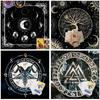 Square Flannelette Tarot Altar Cloth Board Game Pad Astrological Oracles Pad Table Cover Card Mat Divinations Tablecloth