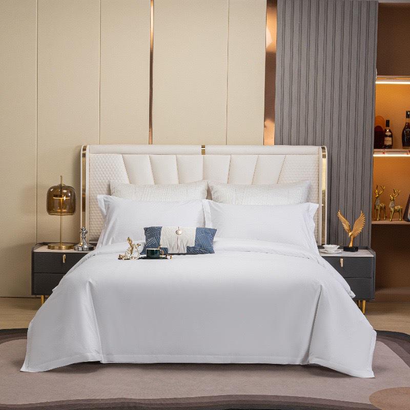 Pure White 60s Sateen Hotel Pillowcase - Single Piece