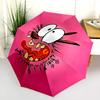 Courage the Cowardly Dog and Scooby-Doo  Pattern, Automatic Folding Umbrella, Portable and Foldable Design, 8 Ribs, a Christmas or Birthday Gift.