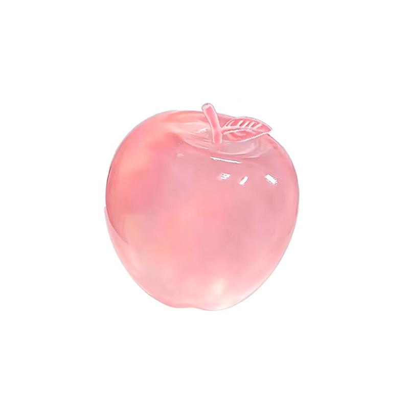 Entzückende rosa-grüne Apfel Squishy Spielzeuge, Weiches transparentes Slow Rebound Quetschspielzeug, Sensorische Stressabbau Dekoration Ornament
