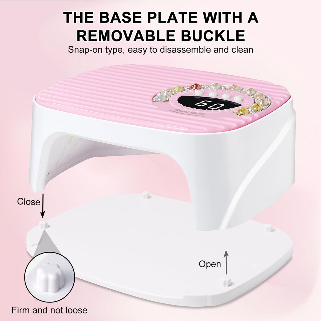 Professional 45 LED Nail Lamp Quick Gel Nail Polish Dryer 4 Timers Powerful Nail UV Light Suitable for Nail Salon Equipment