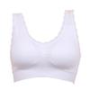 Solid Color Women Lace Trim Seamless Padded Wire Free Bra Crop Top Underwear