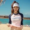 Womens UV Protection Rash Guard Set Long Sleeve Top Shorts Snorkeling Diving Surfing Quick Dry Swimwear