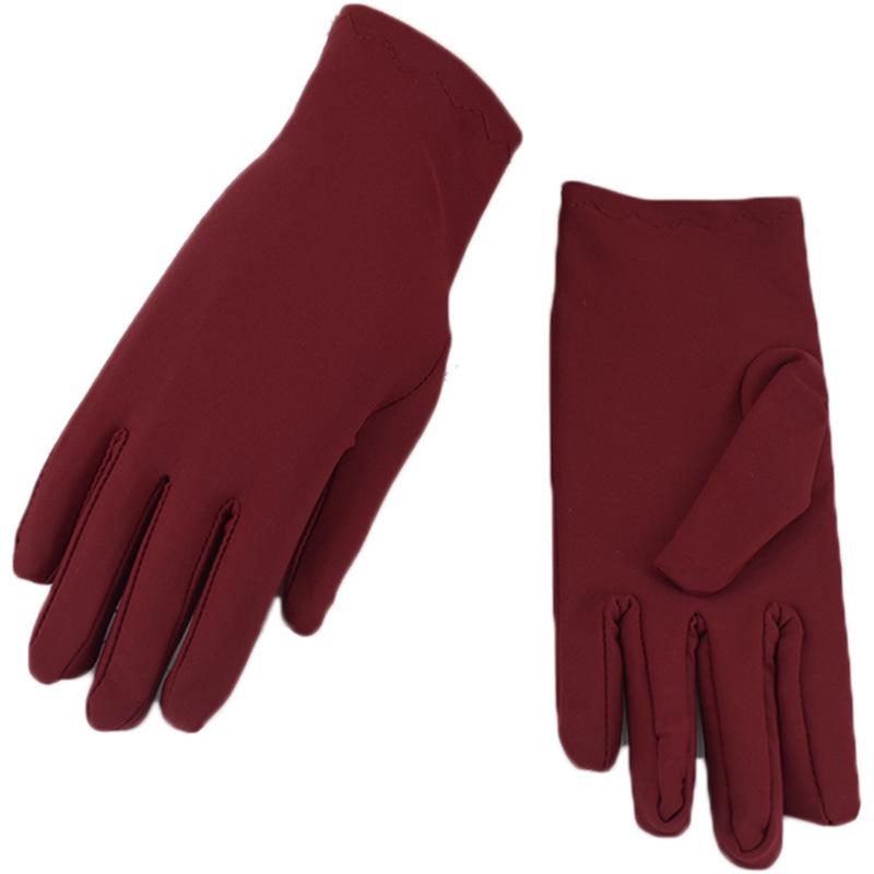 Unisex Thin Spandex Gloves for Driving & Dance In Black/White