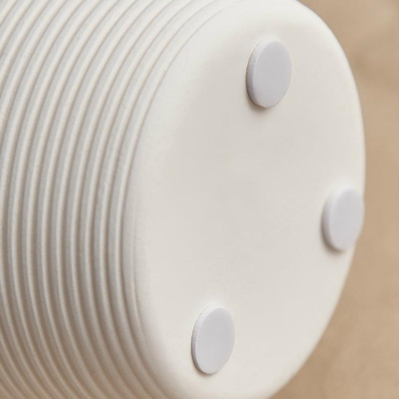 Vaseflower Ceramic 1pc White Vase Minimalism Style For Modern Table Shelf Home Decor Fit For Fireplace Bedroom Living Room Centerpieces Office Desk