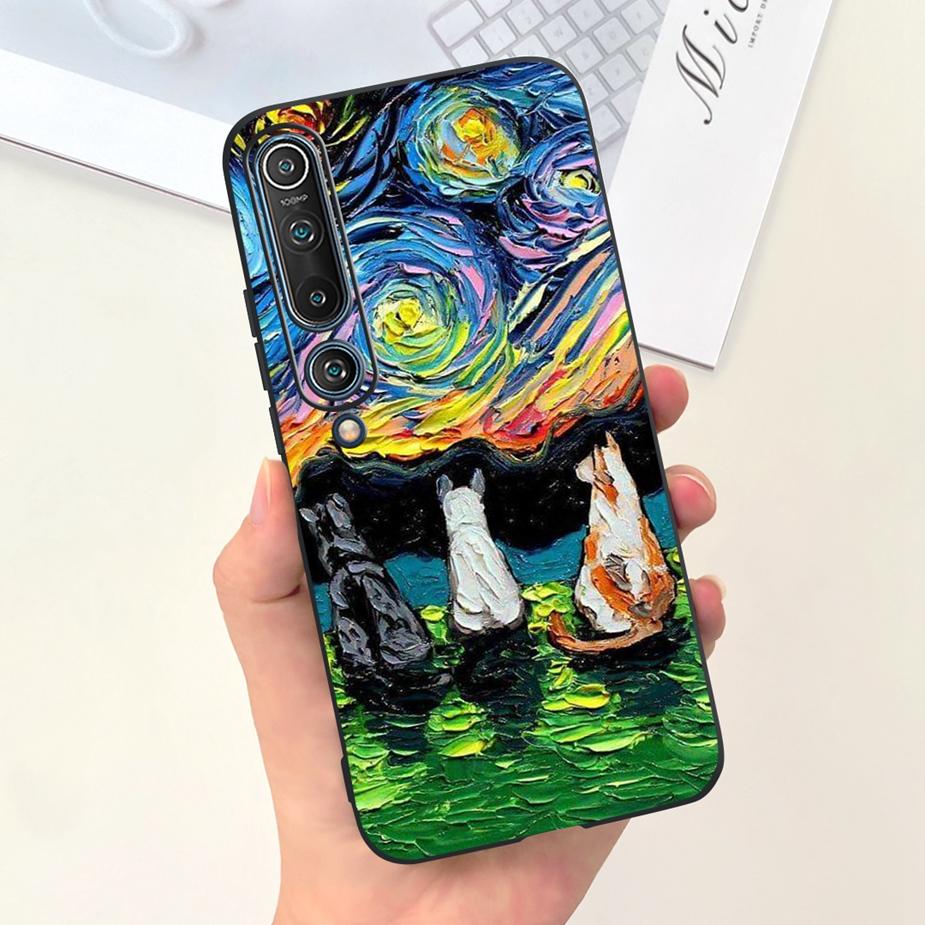 For Xiaomi Mi 10 Pro Case Cute Fashion Painted Cover Soft TPU Shockproof Phone Case For Xiaomi Mi 10 Lite Mi10 Pro 5G Full Coque