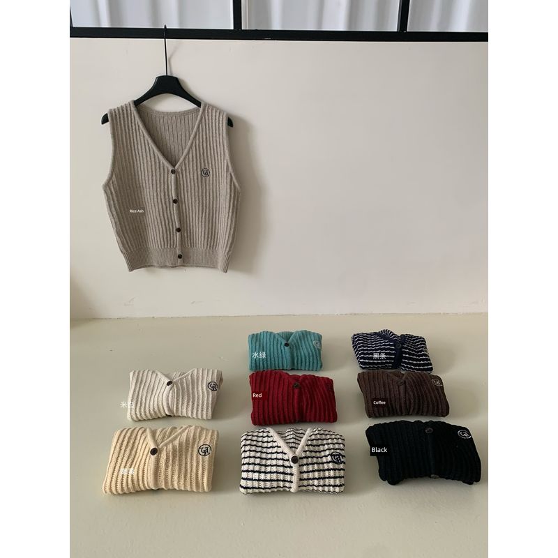 

Gentle Multicolor Casual Outerwear Knitting Tup Cardigan Black M