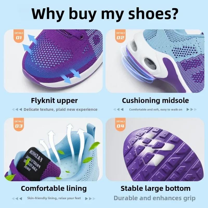 Shoes Women's 2025 Foreign Trade Women's Shoes Casual Shoes Breathable Mother's Shoes Light Air Pad Sports Shoes Women's Shoes