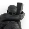 Black Figure Sculpture Room Aesthetic Decor Creative Character Resins Crafts Abstract Figures Statue Desk Decoration Miniatures