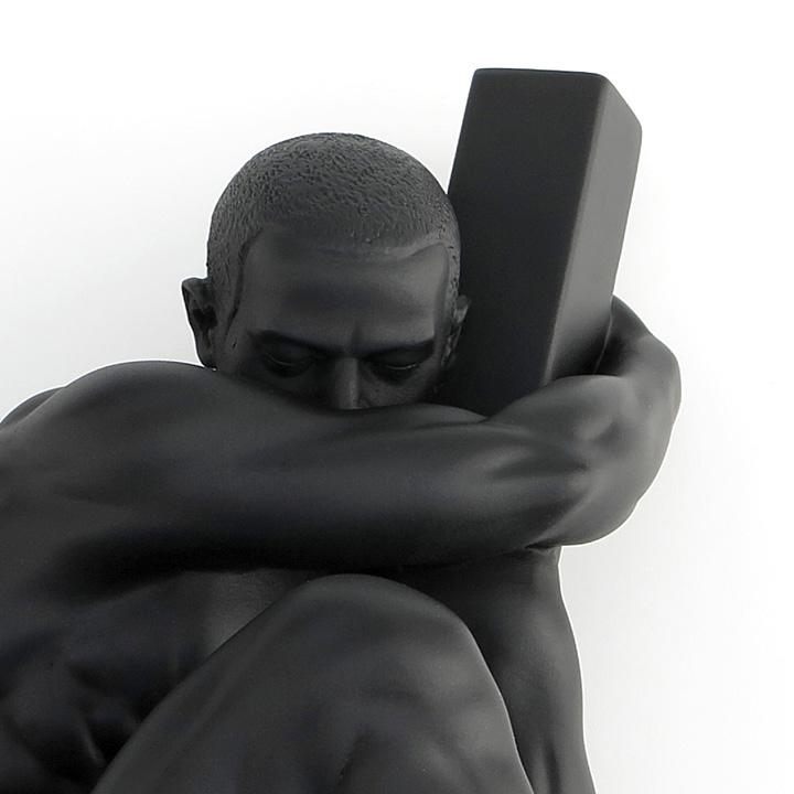 Black Figure Sculpture Room Aesthetic Decor Creative Character Resins Crafts Abstract Figures Statue Desk Decoration Miniatures