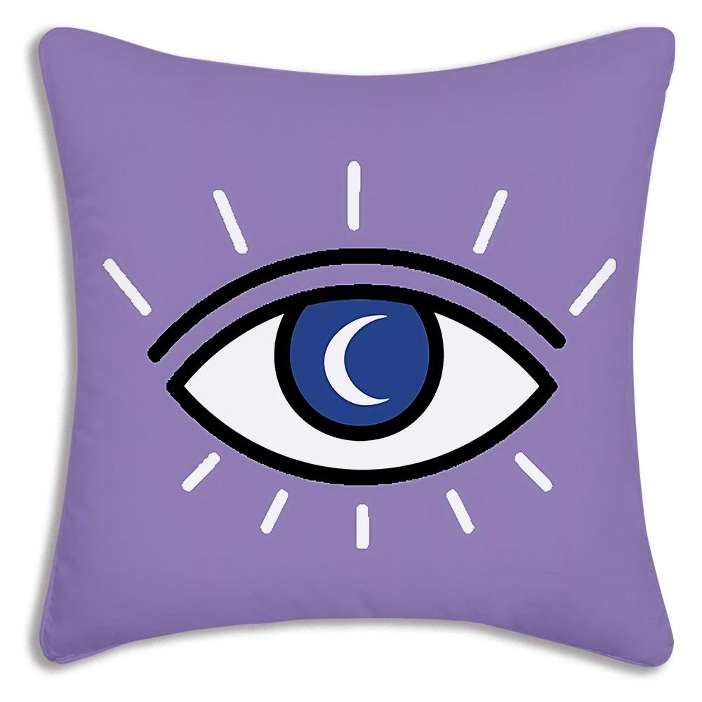 Fashion Trend Eyes Pillow Covers Cartoon Sofa Decorative Home Double-sided Printing Short Plush Cute Cushion Cover