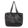 Simple Drawstring Bundle Handbag Casual Large Capacity Student Class Versatile Retro Solid Color Canvas Bag Women