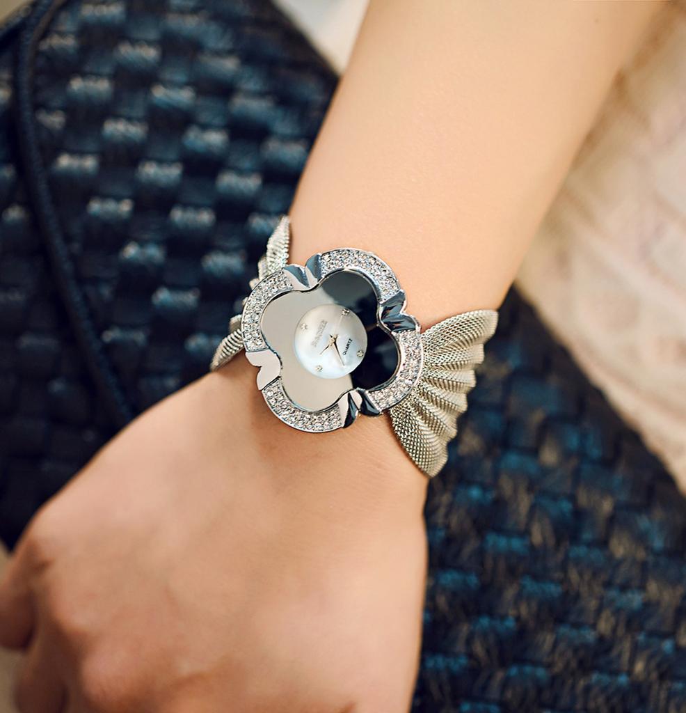 Bracelet Watch Bright Diamond Butterfly Mesh Belt Ladies Quartz Watch Watch