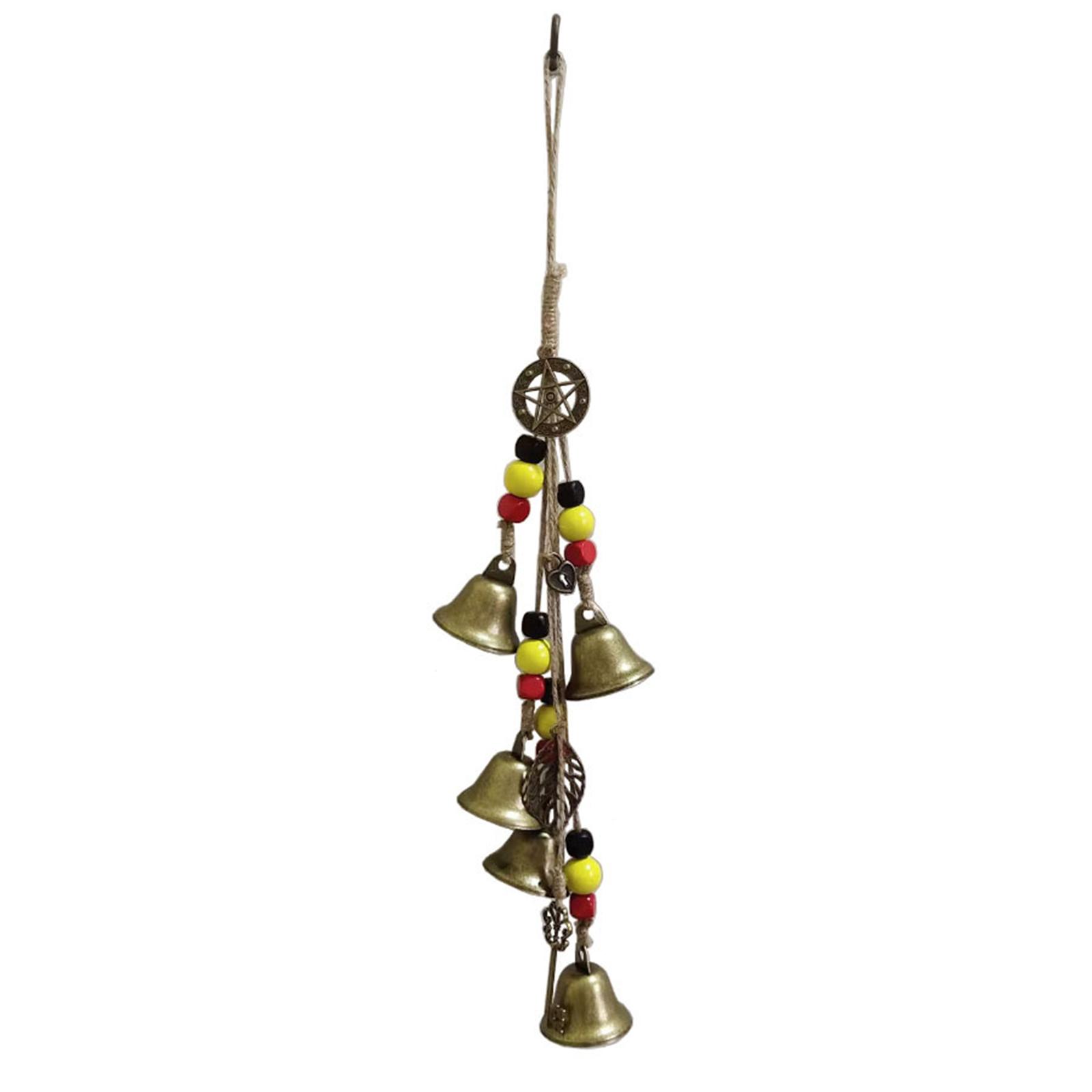 

Bohemian Witch Bells Protection for Door Knob Hanger Wind Chimes Witchy Things Clear Negative Energy Witchcraft Supplies G