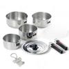 Saucepan Set with Detachable Handles and Induction Made In with Original Tag J-kitchens 4-Piece (14cm, 16cm, 18cm, 20cm), Compatible, Japan,