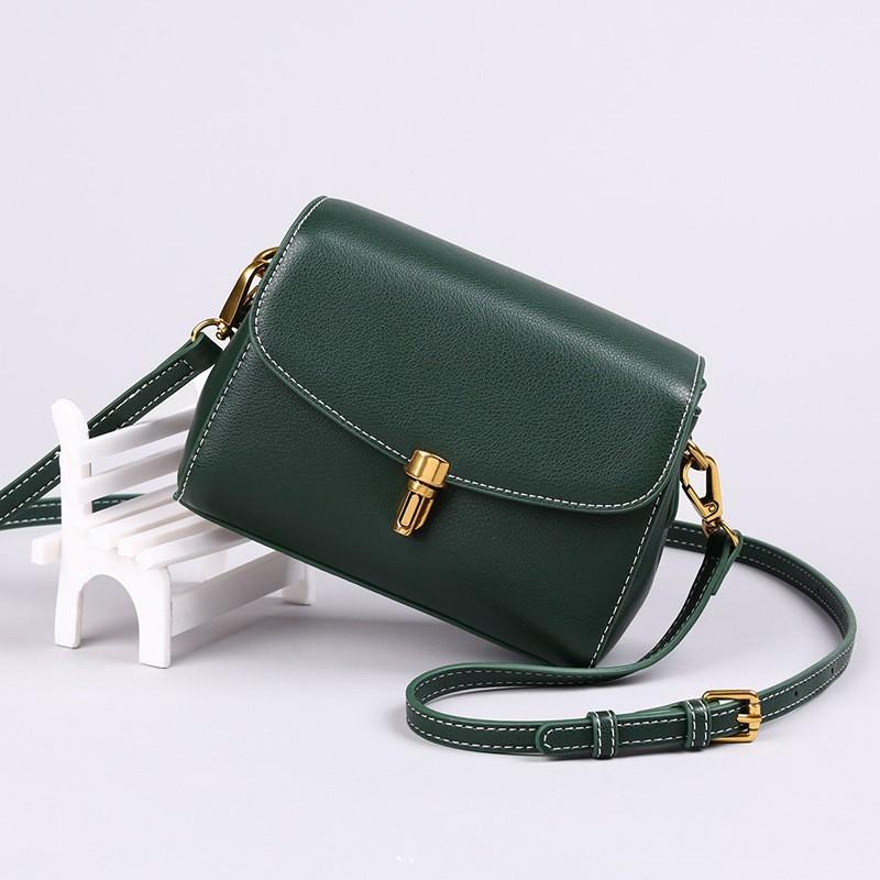 New Bag One-shoulder Crossbody Bag for Women's Niche Design Genuine Leather Square Bag Fashionable Simple Autumn Bag