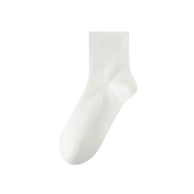 Men's Mid-calf Socks for Autumn and Winter, Pure Cotton Sweat-absorbing and Deodorizing Sports Socks, Antibacterial Long Calf Socks for Winter