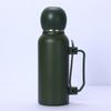 Stainless Steel Insulated Travel Mug With Handle Straw Spoon - 1300ml Large Capacity Vacuum Thermos Gym Office Outdoor
