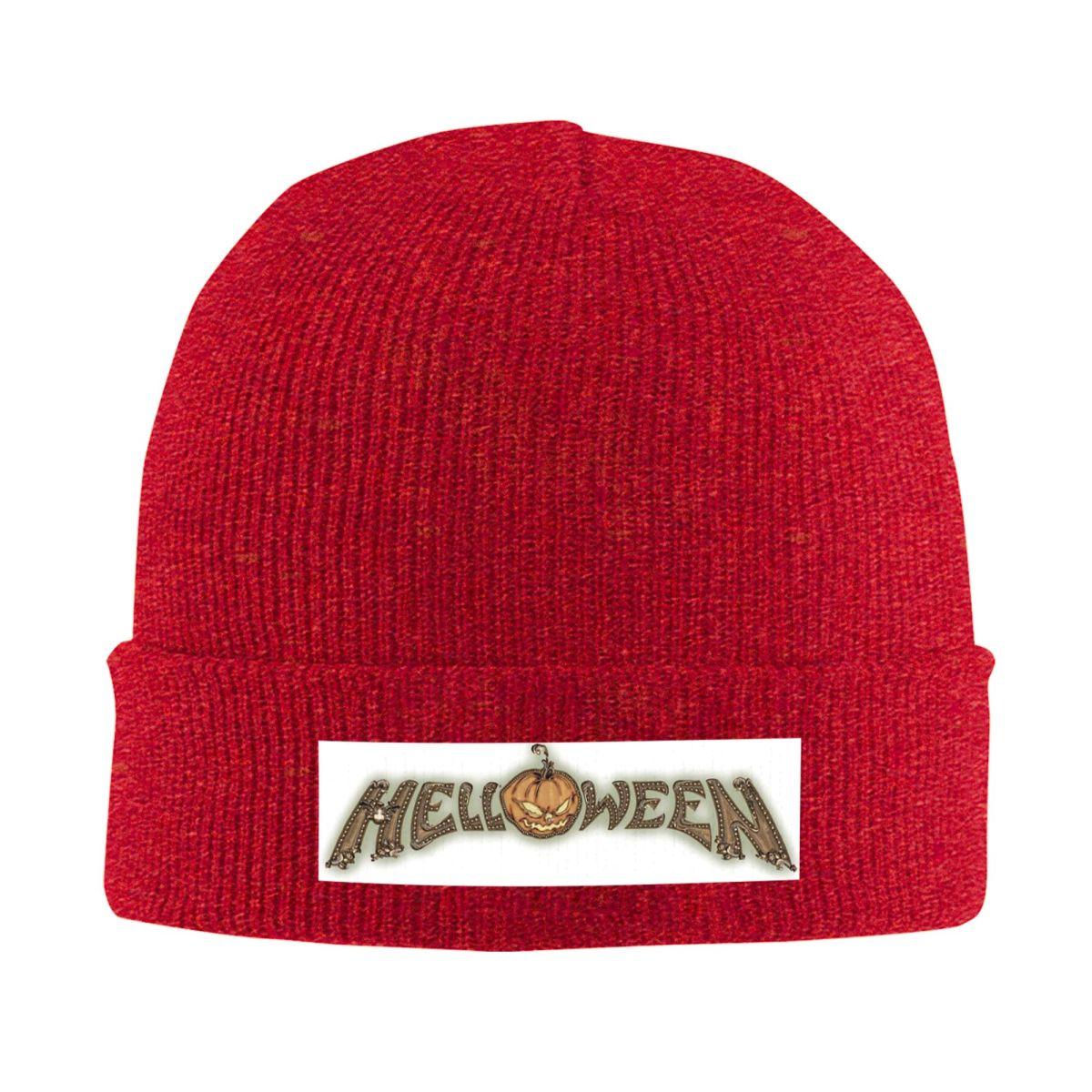 

Helloween Rock Band Warm Knitted Cap Fashion Bonnet Hat Autumn Winter Outdoor Beanies Hats for Unisex Adult One Size