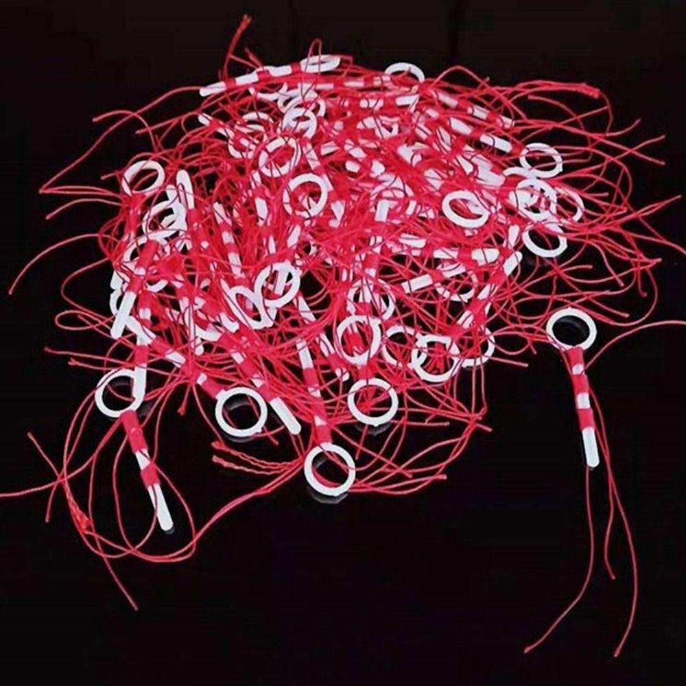 50pcs 3Colors Cotton Thread Bobber Looper Plastic Fishing Bobber Float  Rock Fishing Accessories