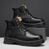 Men's Boots Spring and Autumn Joker British Casual Boots Fashion Youth Soft-soled Non-slip Comfort Outdoor High-top Work Boots