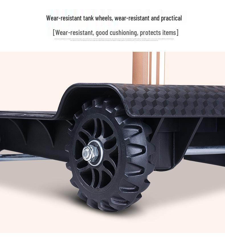 Foldable Aluminum Trolley with Universal Wheels – Portable Shopping Handcart for Outdoor Use