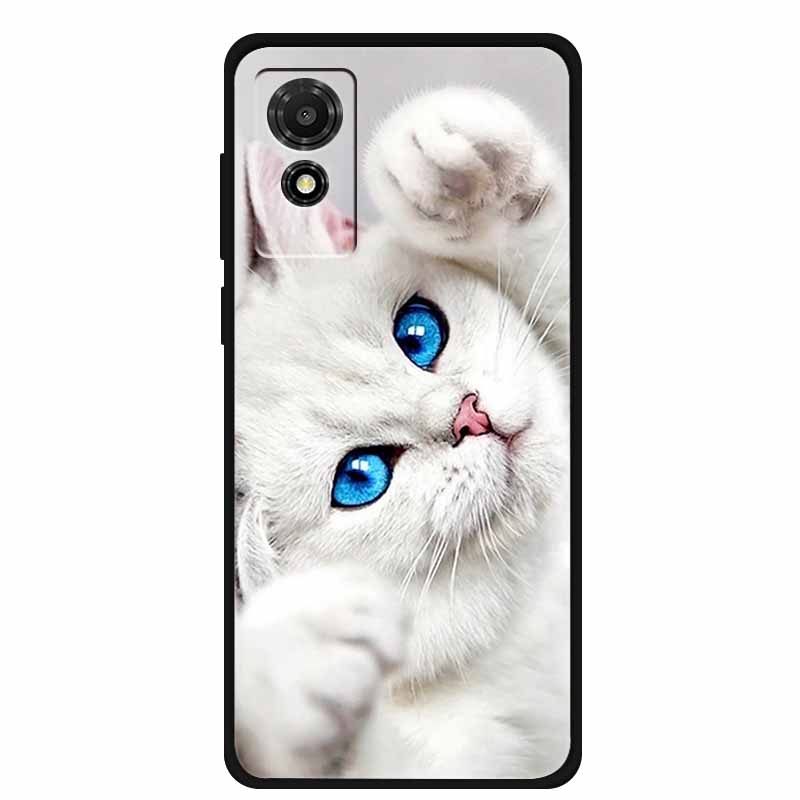 Etui na TCL 501 2024 Miękkie Etui Silikonowy Tylny Pokrowiec na TCL T433D Ochronna Obudowa Etui na TCL 501 Etui Kreskówkowe Zwierzątko TCL501