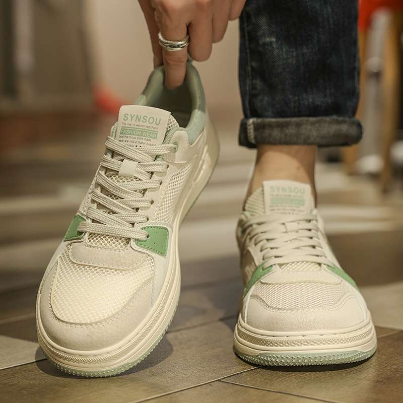 Men's shoes 2025 new summer breathable mesh thin sports and leisure board shoes student trend versatile little white tide shoes