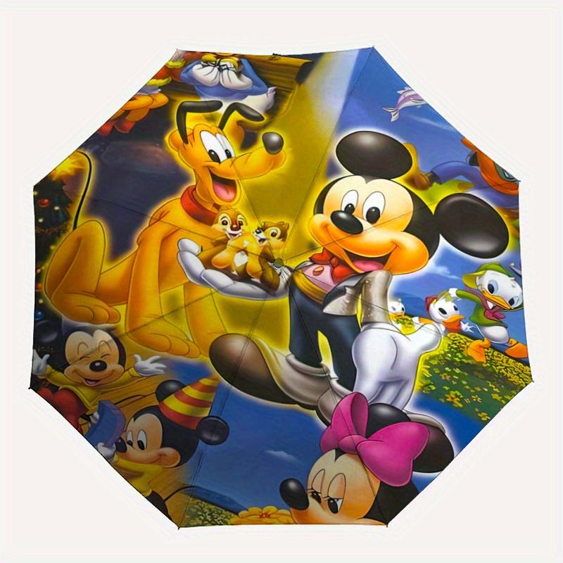 1pc Mickey Mouse & Friends Christmas Holiday Automatic Opening and Closing Umbrella - Small Umbrella Suitable for Various Occasions, Portabl