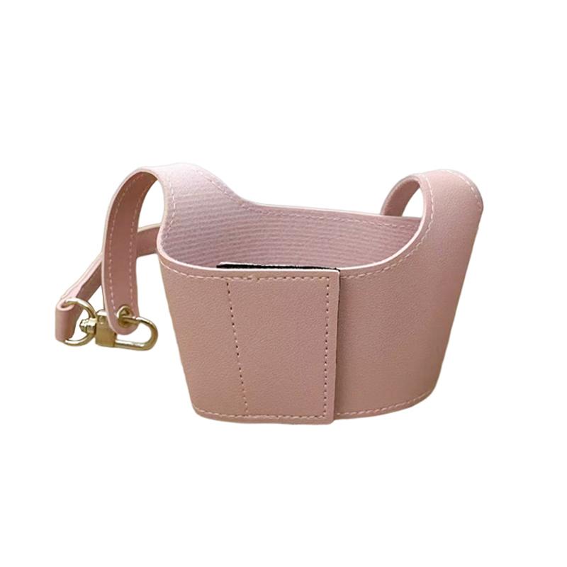 Leather Cup Cover Pouch Portable Water Bottle Sleeve Bag Leather Carrying Strap Insulating Cups Milk Tea Coffee Cups Accessories