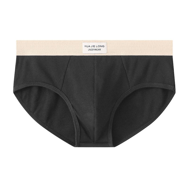 Solid Color Men's Underwear Multi-color Wholesale Mid Waist Breathable Triangle Underwear