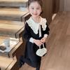 Girls Dress New Autumn Winter Warm Sweater Dress Children Princess Dress College Style Knitted Baby Dress