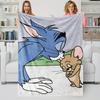 Coperta Classica Tom & Jerry Cartone Animato Tom e Jerry Stampata Flanella Plaid per Casa Tempo Libero Campeggio Viaggio Regalo di Festa per Bambini