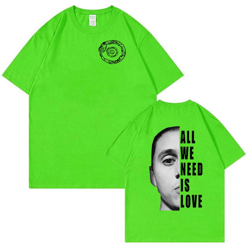 Canserbero All We Need Is Love Graphic T Shirts Men Hip Hop Retro Fashion Tshirt Unisex ONeck Cotton Oversized Tees Streetwear