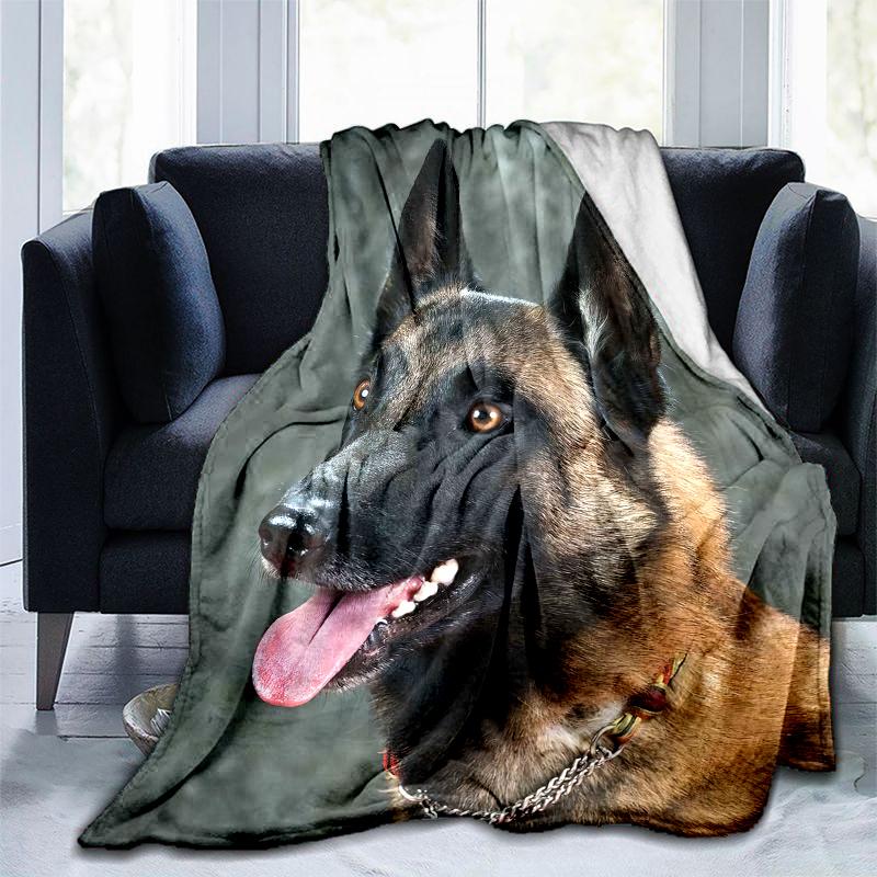 1PC Dog cute printed blanket, all season lightweight home office outdoor nap multifunctional blanket A9