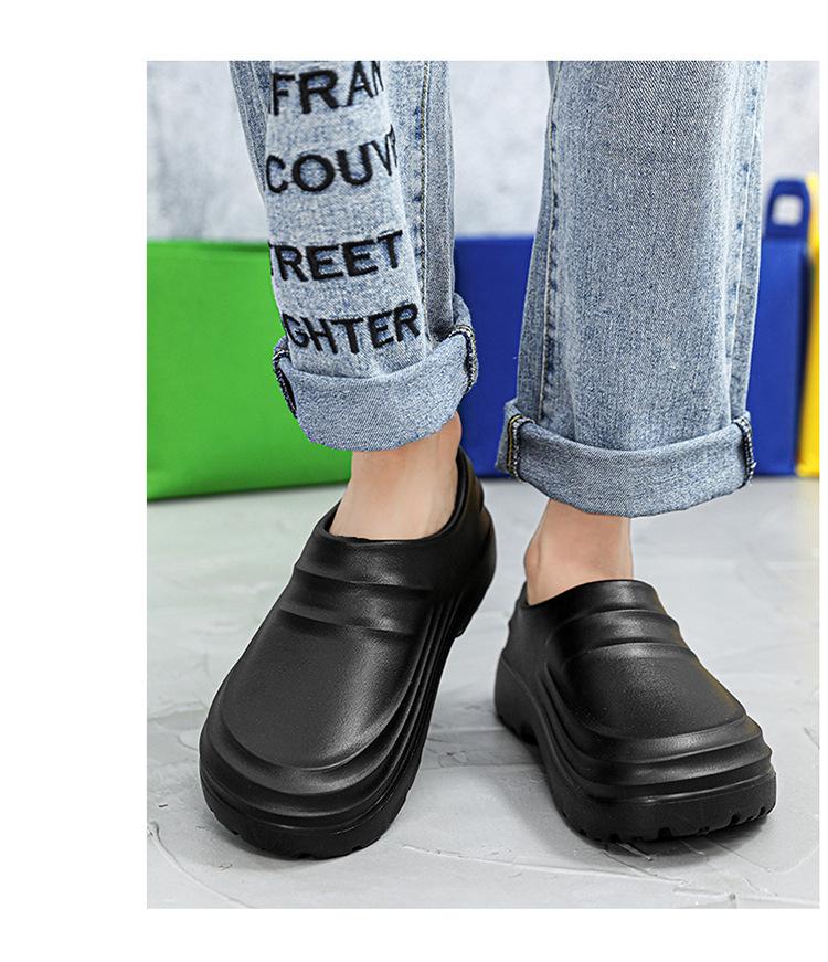 Summer 2025 Plus Size Men's Casual Chef and Work Rain Shoes