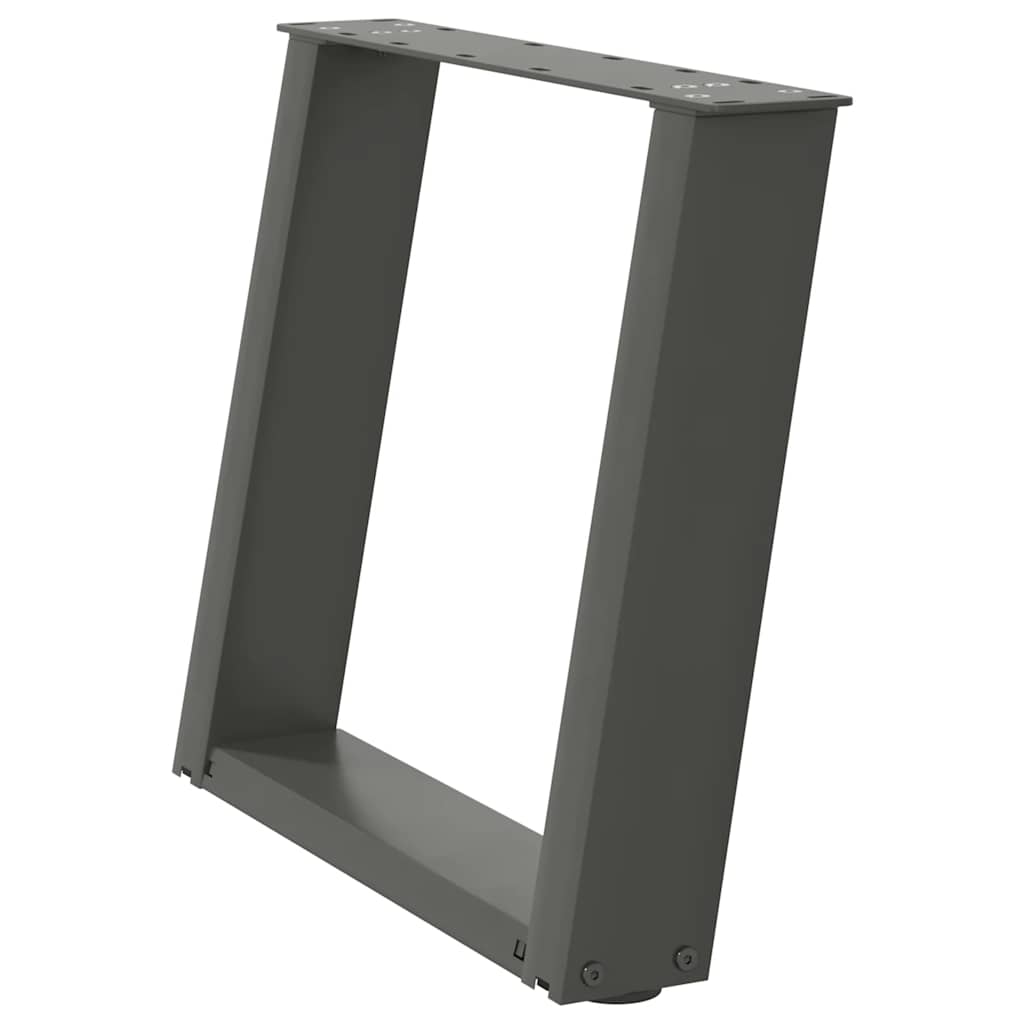 Vidaxl Coffee Table Legs, 2 Pcs, Anthracite, 50X(42-43) Cm, Steel