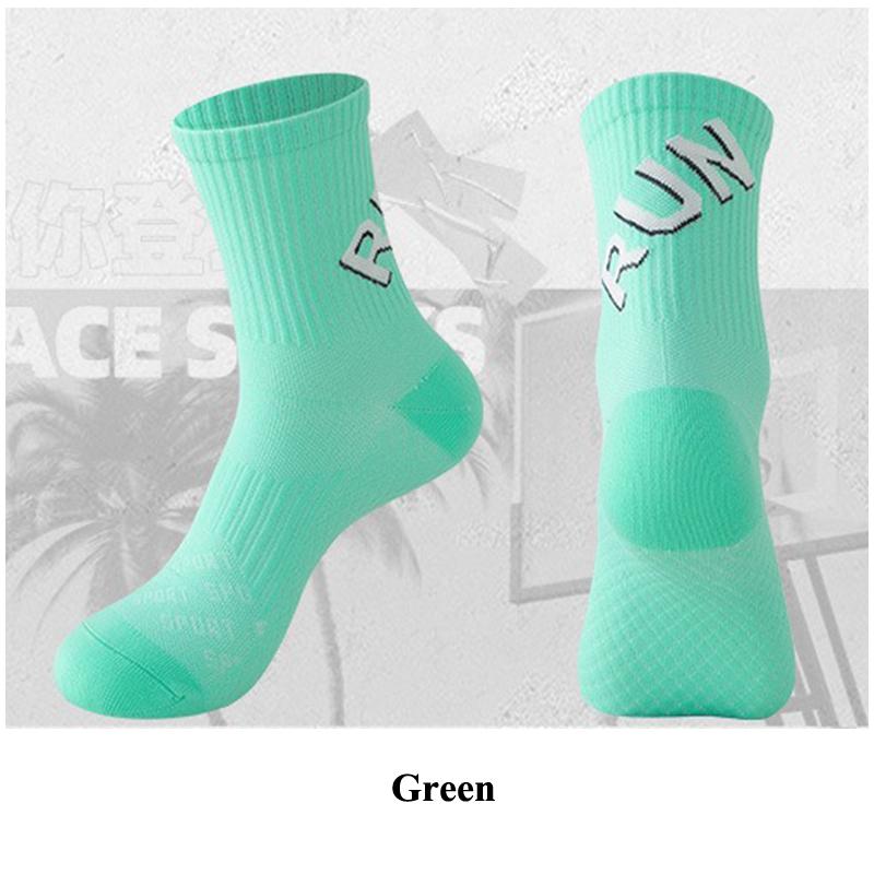 Running Socks Unisex Men Women Middle Tube Quickly Dry Outdoor Sports Marthon Bike Riding Fitness Training Crew Socks