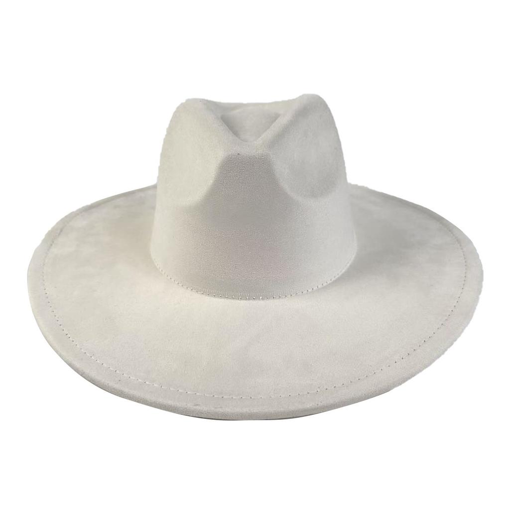 European And American Style New Big-Brimmed Suede Top Hat Fashionable Simple Top Hat Peach Heart Top Big-Brimmed Jazz Hat