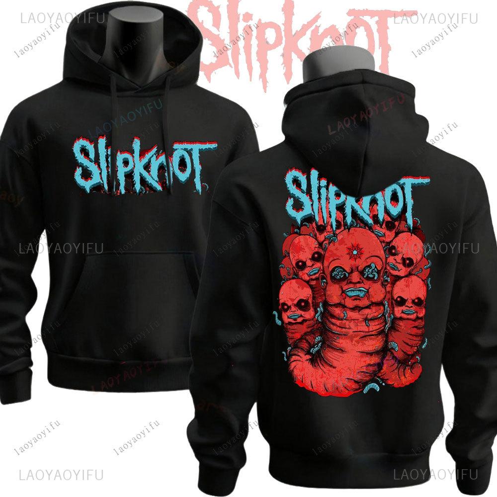 Winter Vintage Slipknots Prepare for Hell Tour Schwarze Hoodies Heavy Metal Rockband Männer Hip Hop Ästhetik Sweatshirt Männer Kleidung