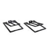 2pcs Tilted Desktop Speaker Stands 22lb Load Capacity Aluminum Alloy Speaker Riser for Bookshelf PC Speakers with Anti Vibration Pad